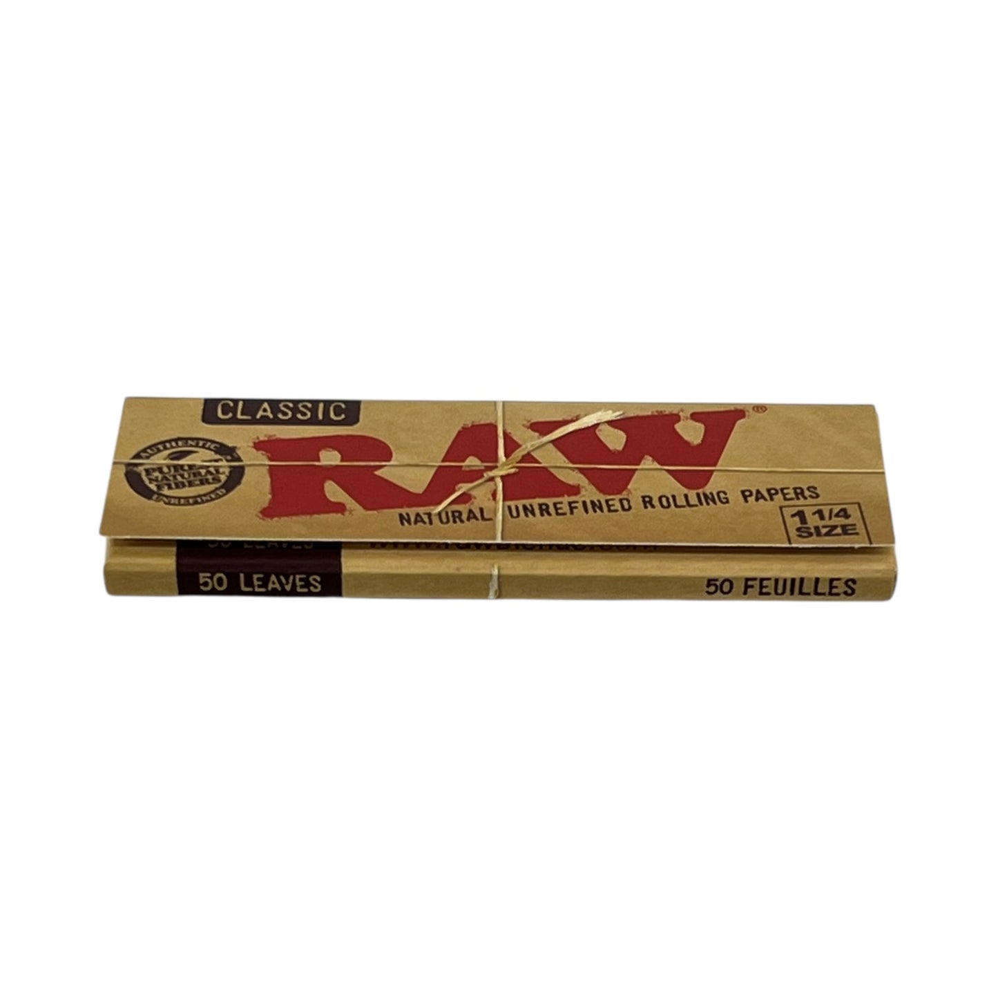 RAW Classic 1¼ Rolling Papers – Unbleached Spanish Size | 50 Leaves