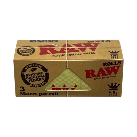 RAW Classic King Size 3m Rolling Paper Roll – Unbleached & Custom Length