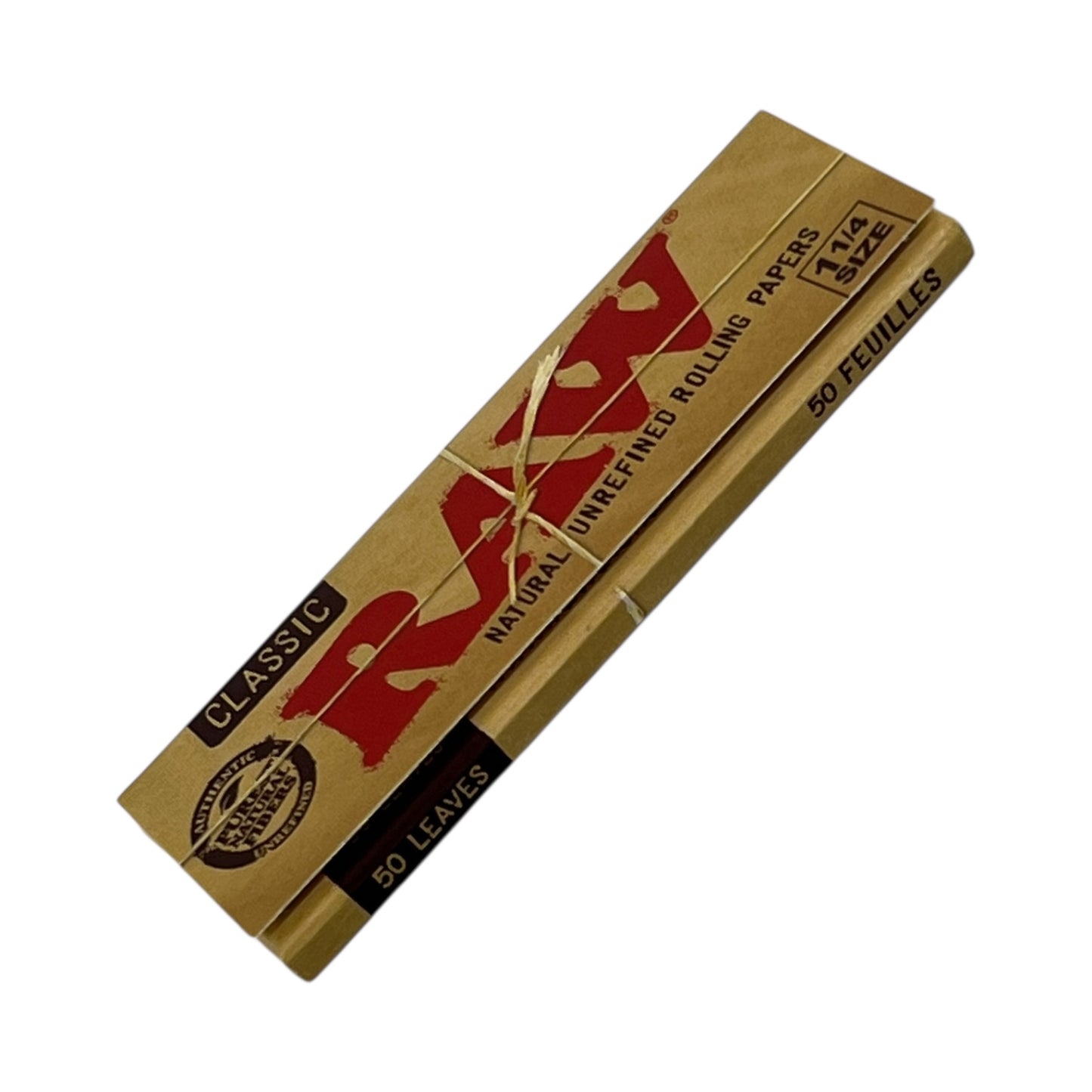 RAW Classic 1¼ Rolling Papers – Unbleached Spanish Size | 50 Leaves