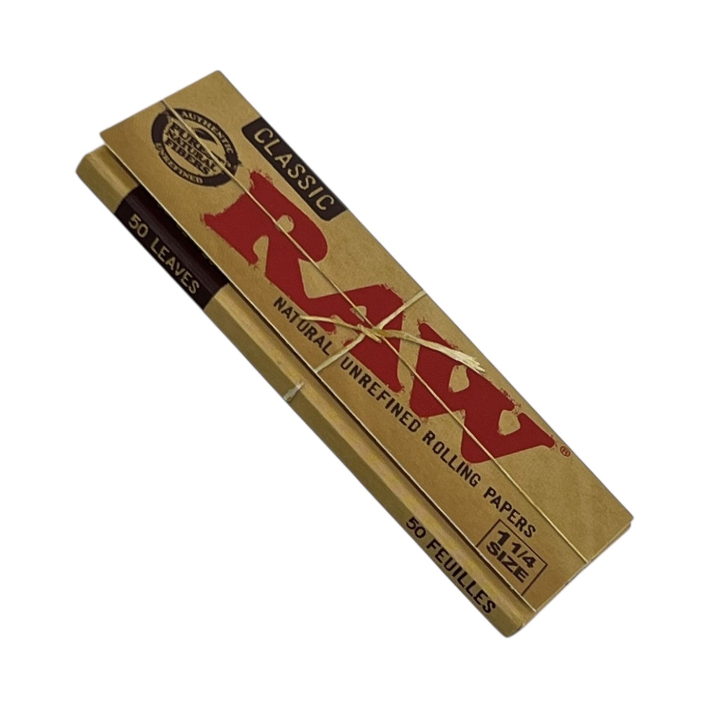 RAW Classic 1¼ Rolling Papers – Unbleached Spanish Size | 50 Leaves